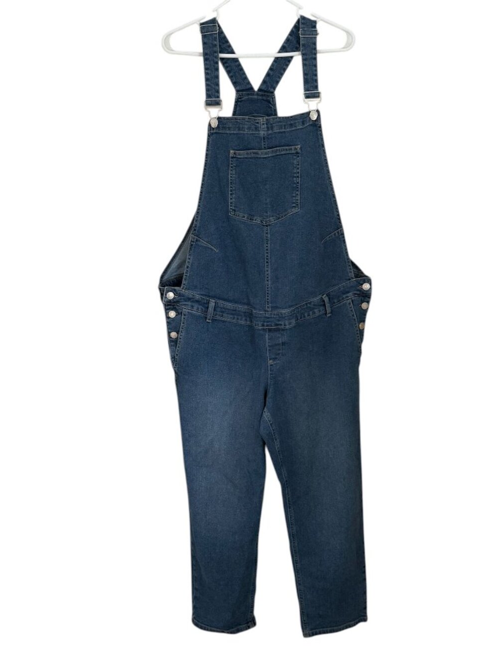 Gap Maternity Denim Overalls Medium‎ Wash Blue Bib Jeans Size XL Pregnancy Chic